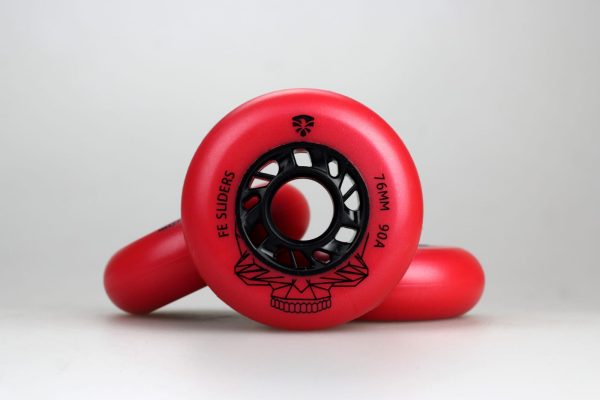 Ruedas Flying Eagle Sliders 76mm 90a rojo